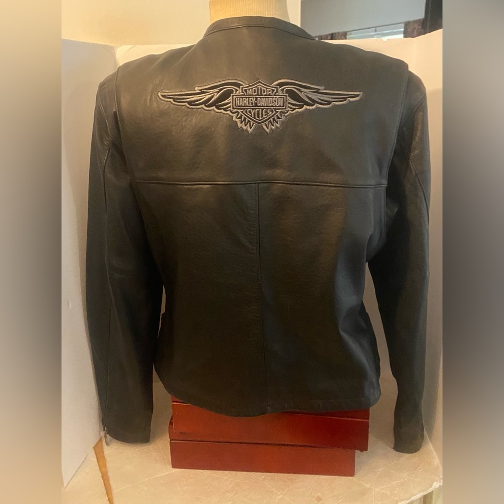 Harley Davidson Crocodile Print Leather Jacket